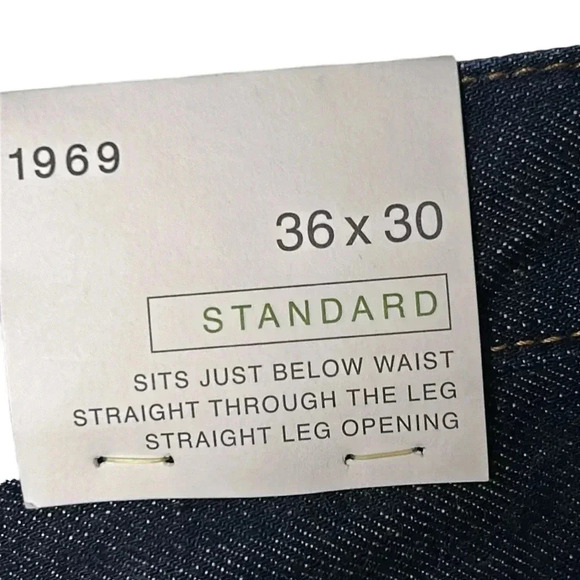 Gap jeans,men 36x30,Gap 1969. Straight standard jeans . NWT . Exc cond.Dark blue - Picture 8 of 16